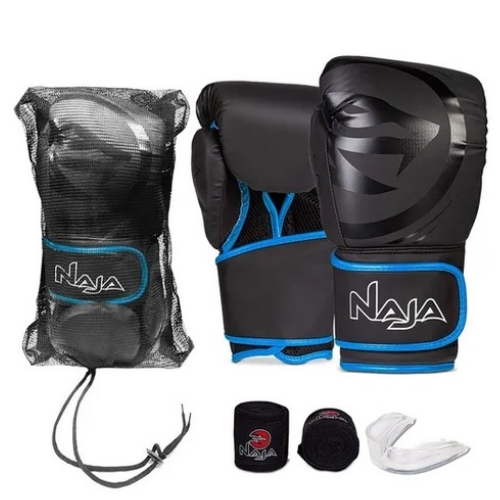 Kit Luva Boxe / Muay Thai - Black Naja