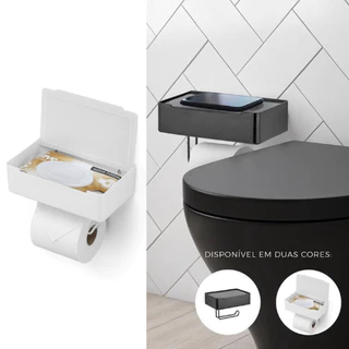 Suporte 3 em 1 Lenço Papel Higiênico Celular Dupla Face 3M Sem Furos Arthi