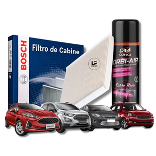 Filtro De Cabine Ar Condicionado Ford Ecosport Fiesta Ka + Spray Higienizador | Bosch 0589 em Oferta na Shopee