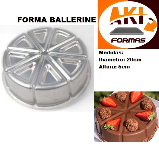 FORMA DECORADA FATIA BALLERINE 20X5 DE ALUMINIO COM NOTA FISCAL CODIGO ...
