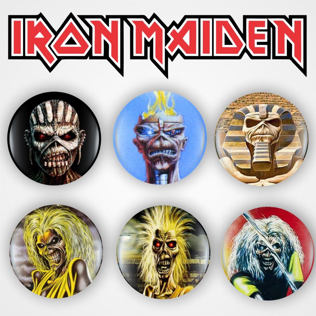 Bottons personalizados Iron Maiden 2,5cm? Botons unisex Broche com temas de bandas filmes séries /botons para mochilas bolsas e jaquetas.