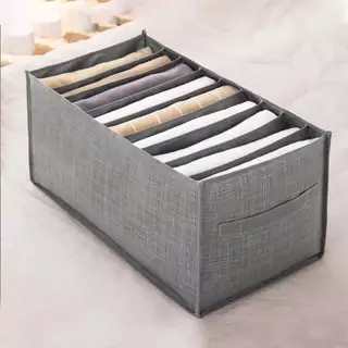 9 Divisórias Cinza Escuro Organizador Armazenamento De Calça Jeans Guarda Roupa Armário Closet Arrumados Separador De Roupa Caixa Multifuncional Para Roupas De Gaveta JD validade