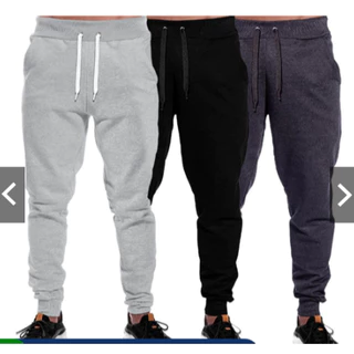 Kit 2 Calças Moletom Moletinho Masculina Jogger Slim Skinny Treino Academia Esportes - ENVIO IMEDIATO PARA TODO BRASIL