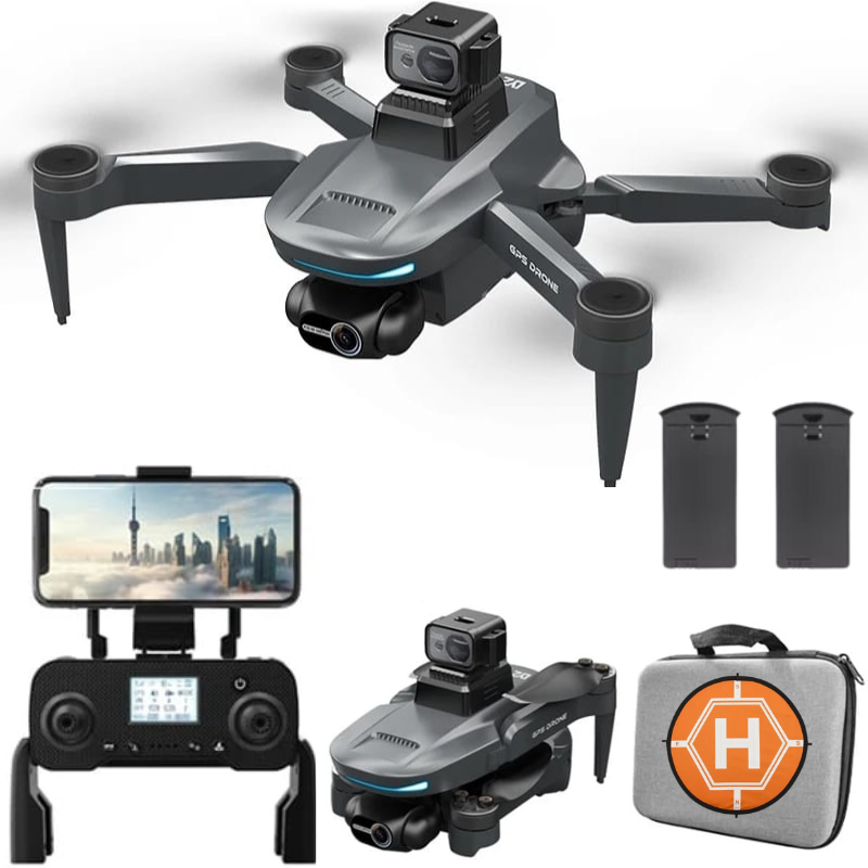 Drone L200 Pro Max com Câmera 4k GPS Gimbal Sensor de obstáculos 2 Baterias + Bolsa