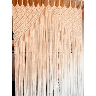 cortina decorativa para porta em macramê