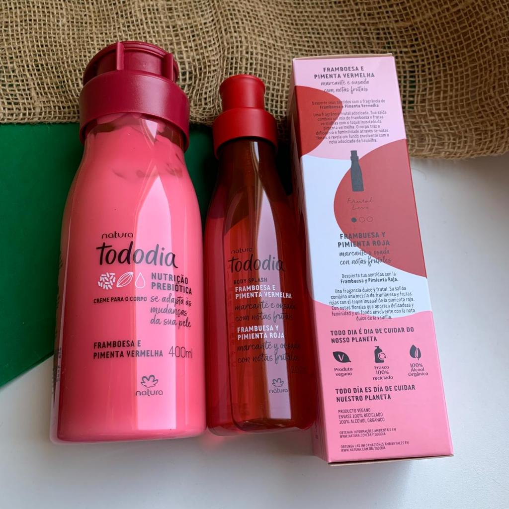 Kit Tododia Natura framboesa e pimenta vermelha ( creme 400ml + Body ...