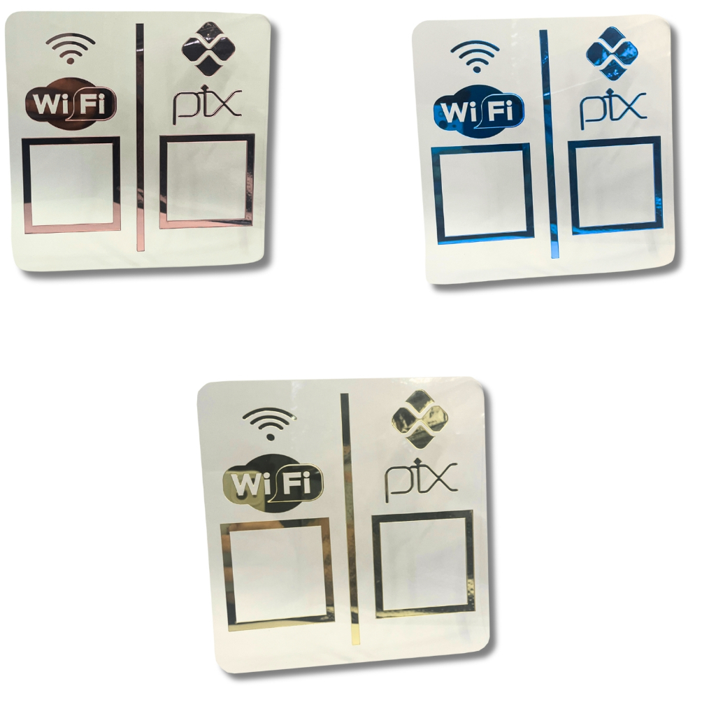 Placa display moldura conjunto Wifi em acrílico Cristal para Parede