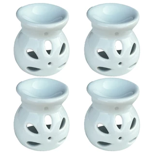 Kit 4 Rechô flor Difusor Aromatizador Cerâmica Porta-vela Rechaud.