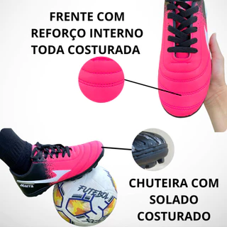 Chuteira Society M-3 Costurada Super Reforçada Tênis Futebol Quadra Society Adulto Juvenil Unissex Masculino Feminino