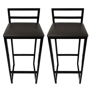 Kit 2 Banqueta Alta/Baixa Quadrada Estilo Industrial Banco Casa Balcão Cozinha Mesa Promoção