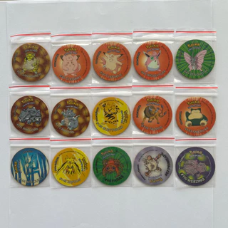 15 Tazos ElmaChips Série Pokémon Tazos e EvoluTazos (15 unidades)