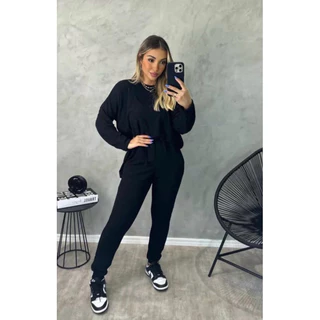 conjunto feminino calça e blusa moletom roupa feminina conjunto moletom