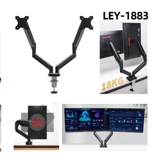 Suporte De Mesa Articulado 2 Monitores Tv 17 Á 32'' LEHMOX Ley1883