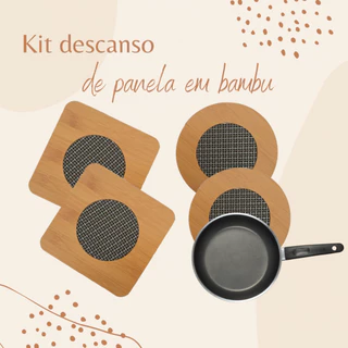 Kit 4 Peças Porta Panela, Suporte de Panela, Descanso de panela, Apoio Panela