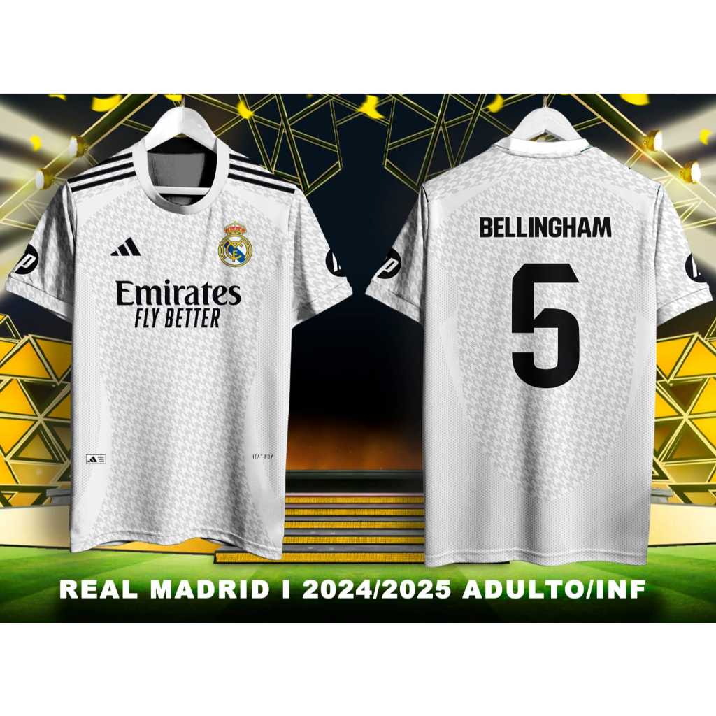 camisa camiseta de time de futebol Real Madrid 2025 envio rapido