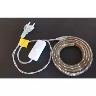 1 a 5 Metros Fita Chata Led 5050 C/ Conector + Interruptor Branco Frio ou Branco Amarelado Quente 110V ou 220v