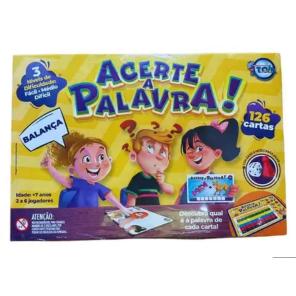 Jogo infantil educativo tabuleiro Acerte a Palavra | Shopee Brasil