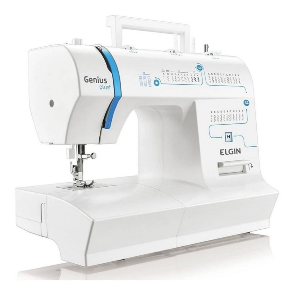 Máquina de Costura Elgin Genius Plus+ JX-4035 Branca 220v