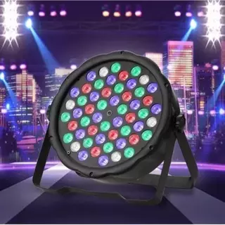 Canhão Strobo Refletor 18/36/54/60 LEDS RGB Iluminação de Festa e Balada