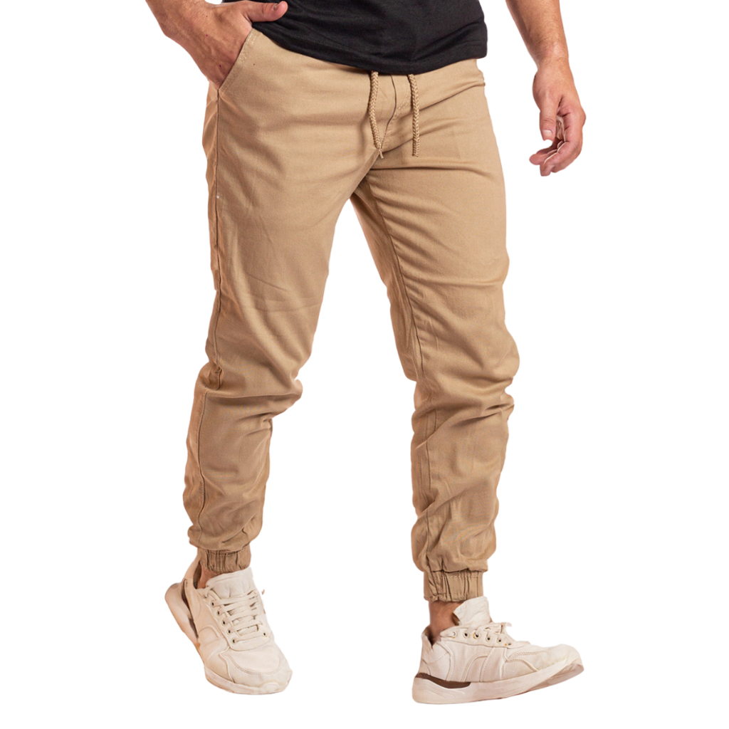 Calças Jogger Masculina com punho moda homem Estiloso