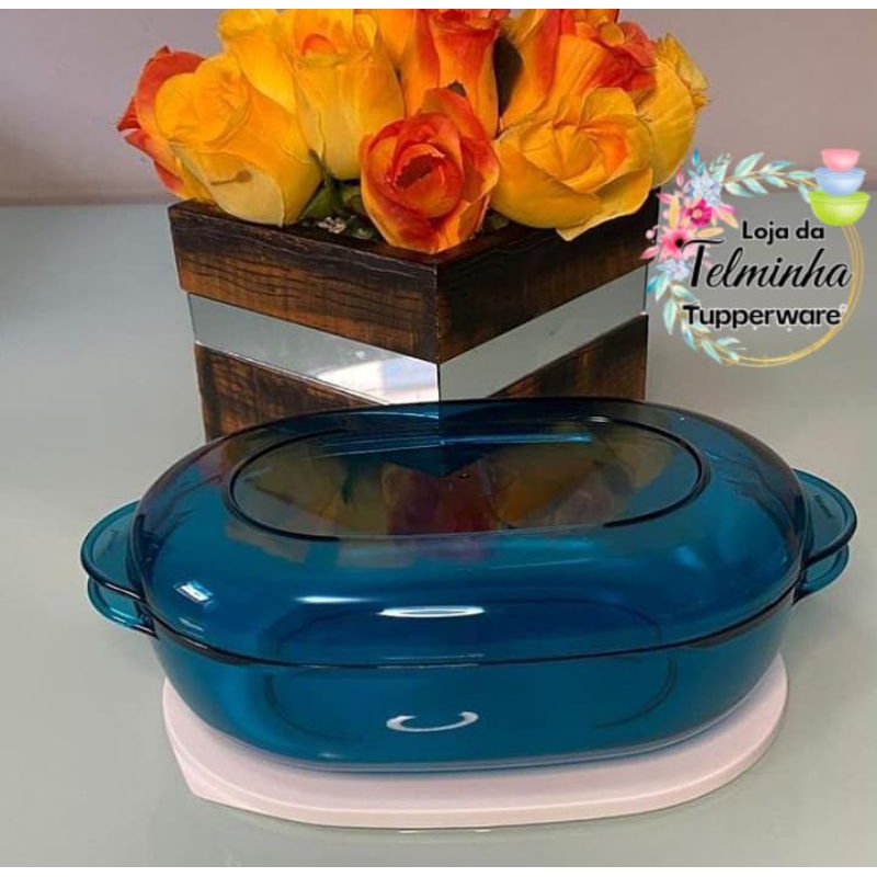 Tupperware Microplus Oval 1,5 litro Turmalina | Shopee Brasil