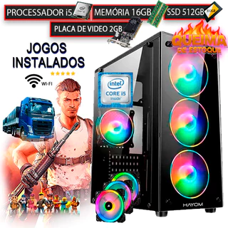 Cpu Gamer Barato I5 16gb Ssd 512gb Wifi + Fonte + Gt 730 2gb Ddr3