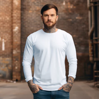 Camiseta Manga Longa Masculina Termica Uv 100% Poliéster Inverno Verão Frio