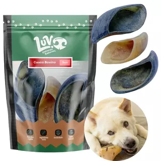 Mordedor Natural para Cachorro Casco Bovino 3 unidades Luv Petiscos