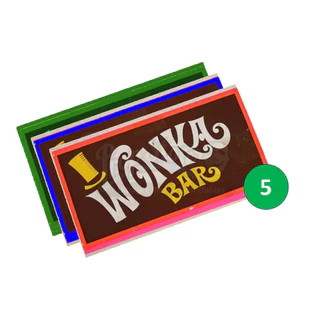 Kit 5 Barras De Chocolate Wonka Versões Coloridas