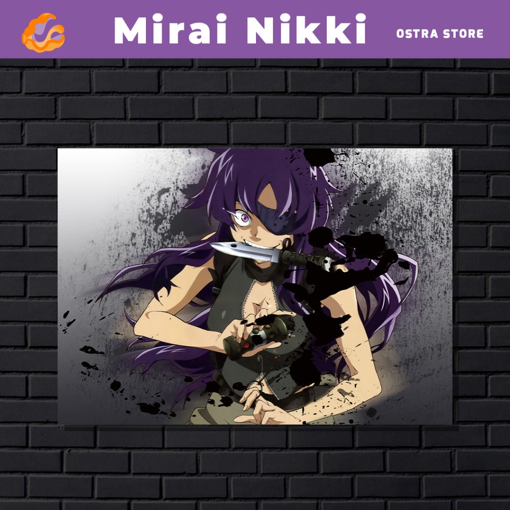 Mirai Nikki 01 a 12 - Placa MDF & Quadro com Moldura - Diário do