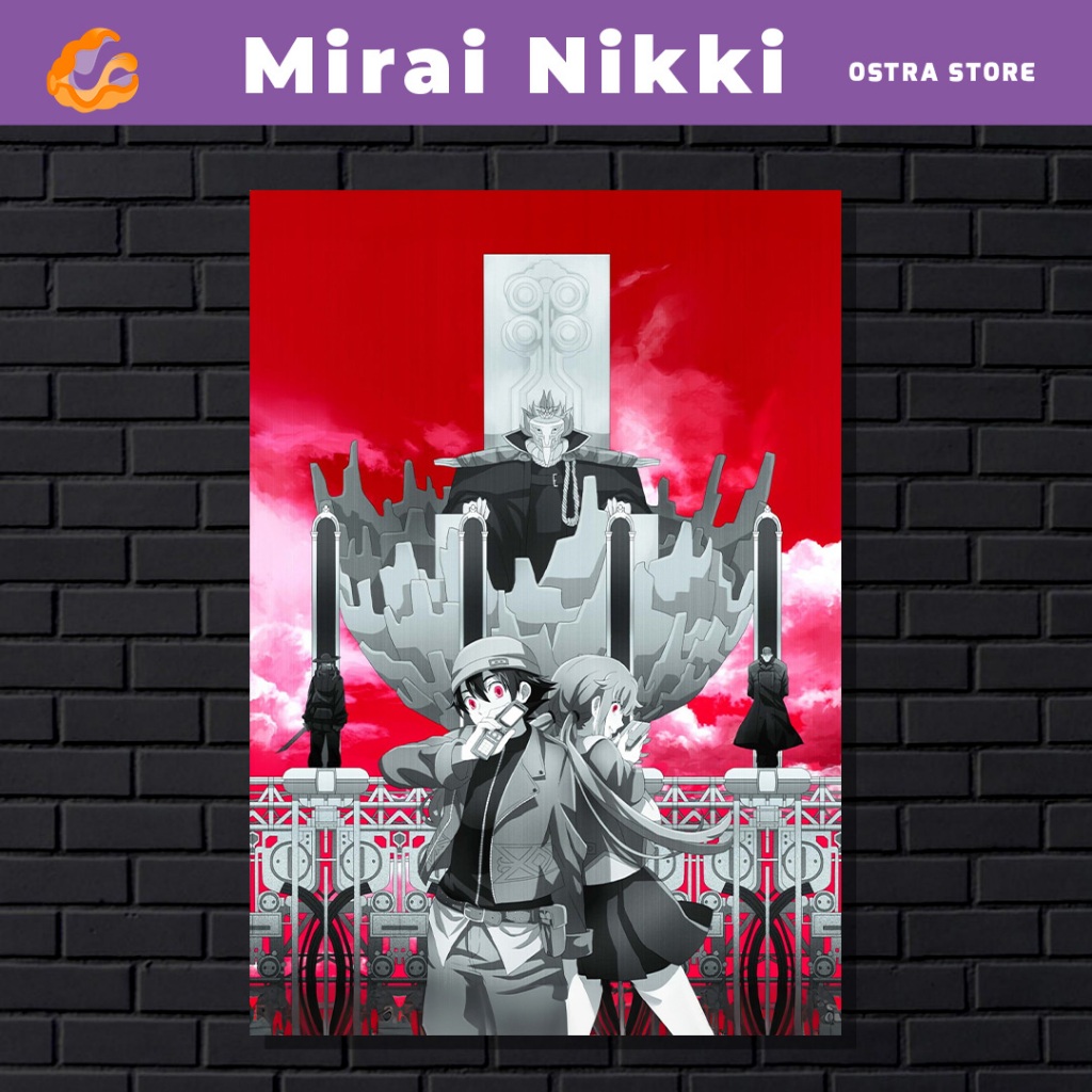 Mirai Nikki 01 a 12 - Placa MDF & Quadro com Moldura - Diário do