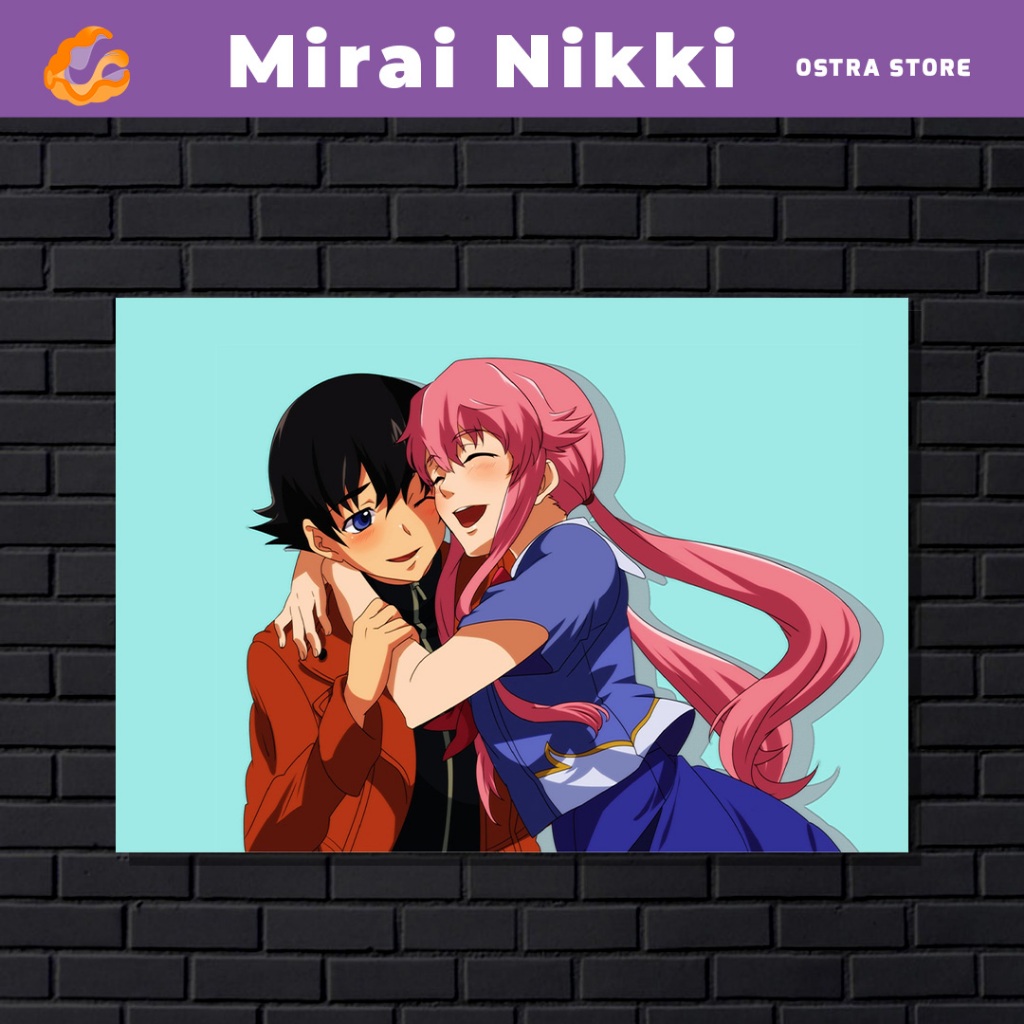 Mirai Nikki 01 a 12 - Placa MDF & Quadro com Moldura - Diário do