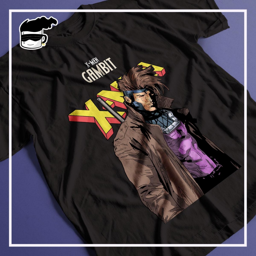 Camiseta Gambit X-Men 97 Unissex Camisa Marvel 100% Algodão