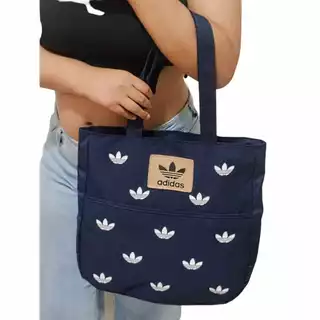 Bolsa Feminina Com Alça 3 Compartimentos Estilo Sacola Tecido Bem Reforçada