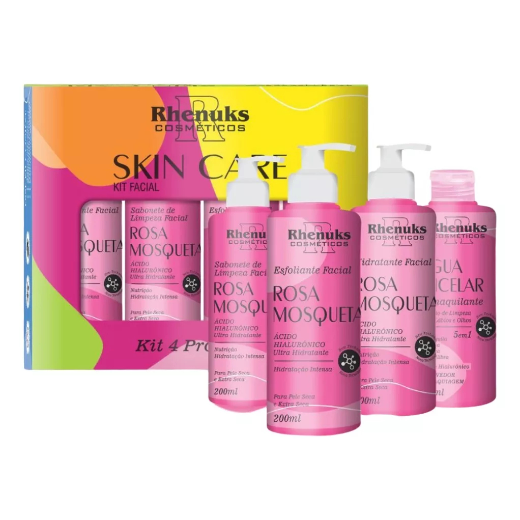 Kit 4 Unidades Skin Care Facial Rosa Mosqueta Rhenuks Cosméticos ...