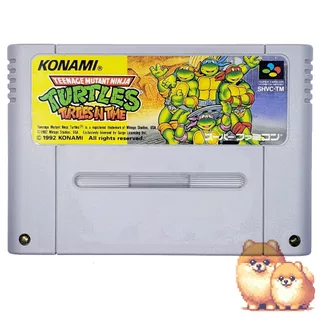 Tartarugas Ninja: Turtles In Time - Cartucho JP Original - Jogo para SNES Fita Super Famicom