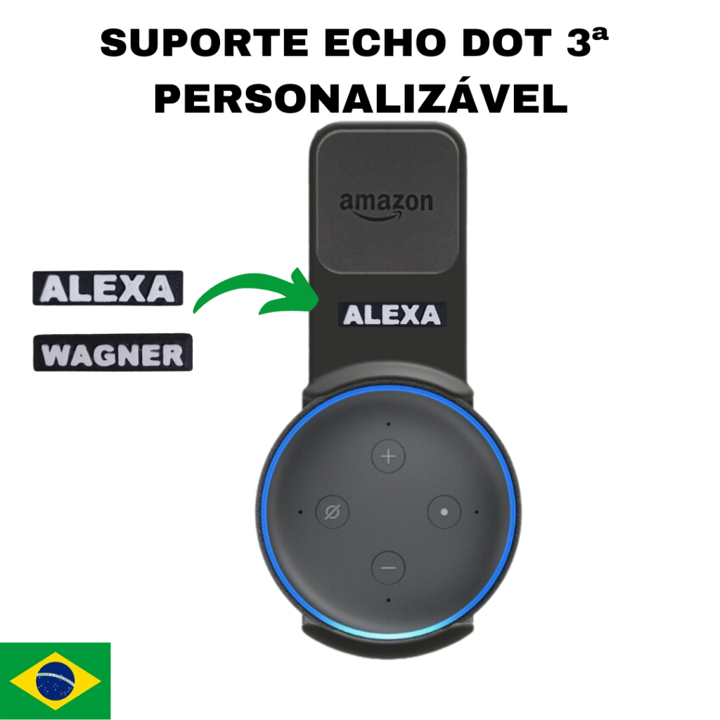 Suporte de Tomada para alexa Echo Dot 3 Suporte Para Alexa dot3 Amazon Personalizável