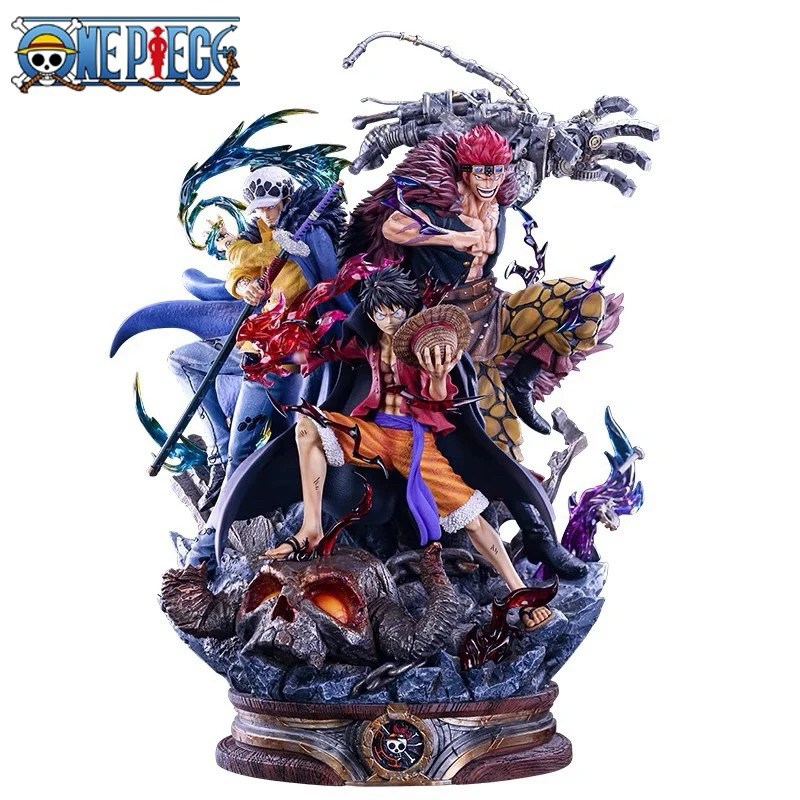 One Piece action figure , Luffy, Trafalgar, 3 Capitão, modelo pvc 23CM