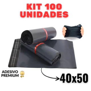 Kit 100 Unidades Envelope De Segurança 40x50 Aba Adesiva Embalagem Correio Ecommerce Saco Adesivado