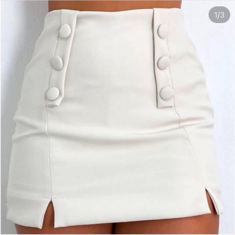 Short Saia Alfaiataria Short Saia Cintura Alta