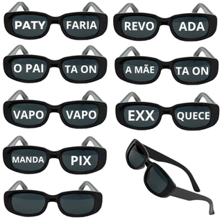 10 Oculos De Festa Escuros Retro P/ Com Frases Sortidas