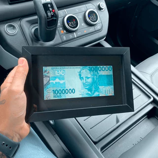 Quadro Mini Milhão Reais Decoração Auto Relevo 3D Mini Milhão de Dólares Sala Quarto