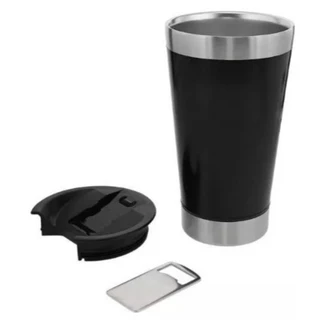 Copo Térmico inox Com Tampa e Abridor 473ml