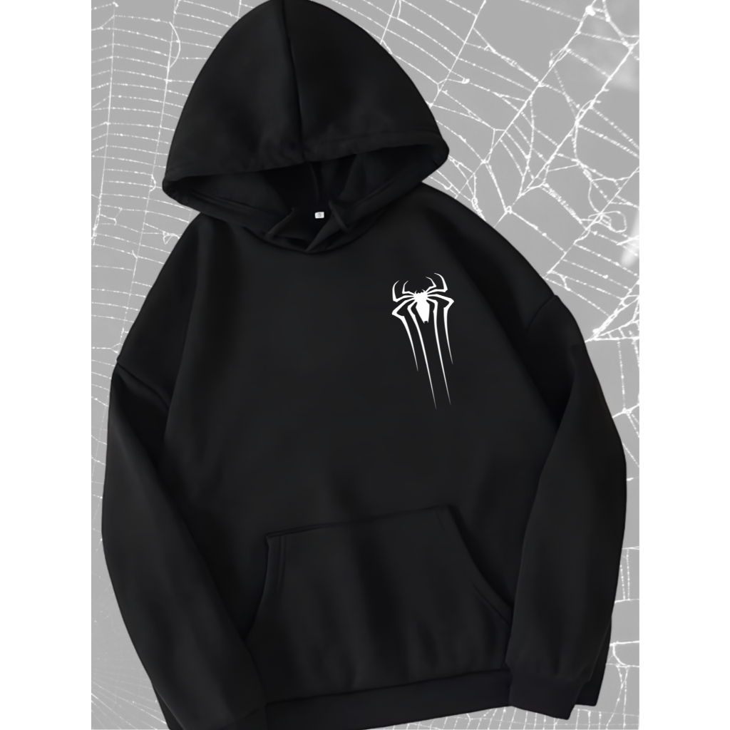 Moletom Unissex Com Logo Aranha Spider Blusa De Frio Flanelada Com Ou Sem Capuz Masculino Feminino