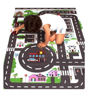 Pista de Carrinho Hotwheels Tapete em Lona Infantil Cidade 100x65 em Oferta na Shopee