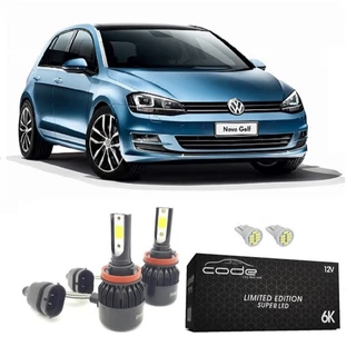 Kit 2 Lampadas Super Led Farol De Milha H11 6000k para Volkswagen Golf G7 2014 em Diante