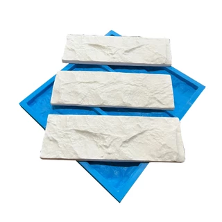 Forma Silicone Gesso 3D Tijolo Rockface Pedra 29x10 Cm