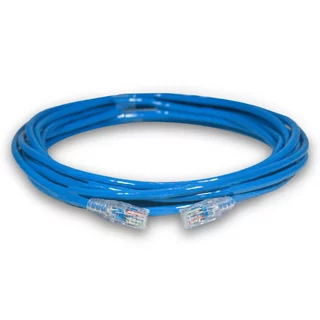 Patch Cord UTP CAT5e Cabo de Rede 5 Metros 5m Azul LAN Internet CFTV TV RJ45 Crimpado Testado