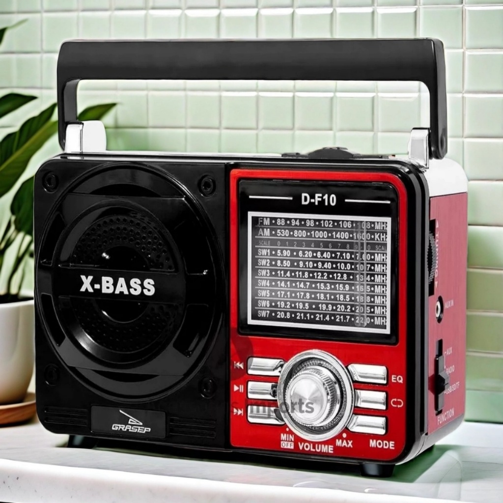 Rádio Retrô Vintage Portátil com bluetooth carregavel na Tomada / pilha Am Fm Sw Pendrive Com Sd Usb