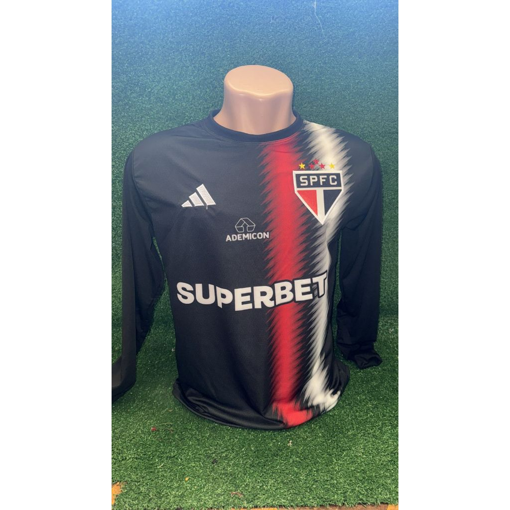 NOVA Camisa De Time Manga Longa Do São Paulo Novo Patrocínio SUPERBET ...
